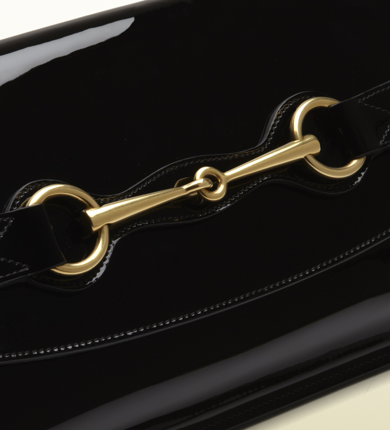 gucci black patent leather clutch