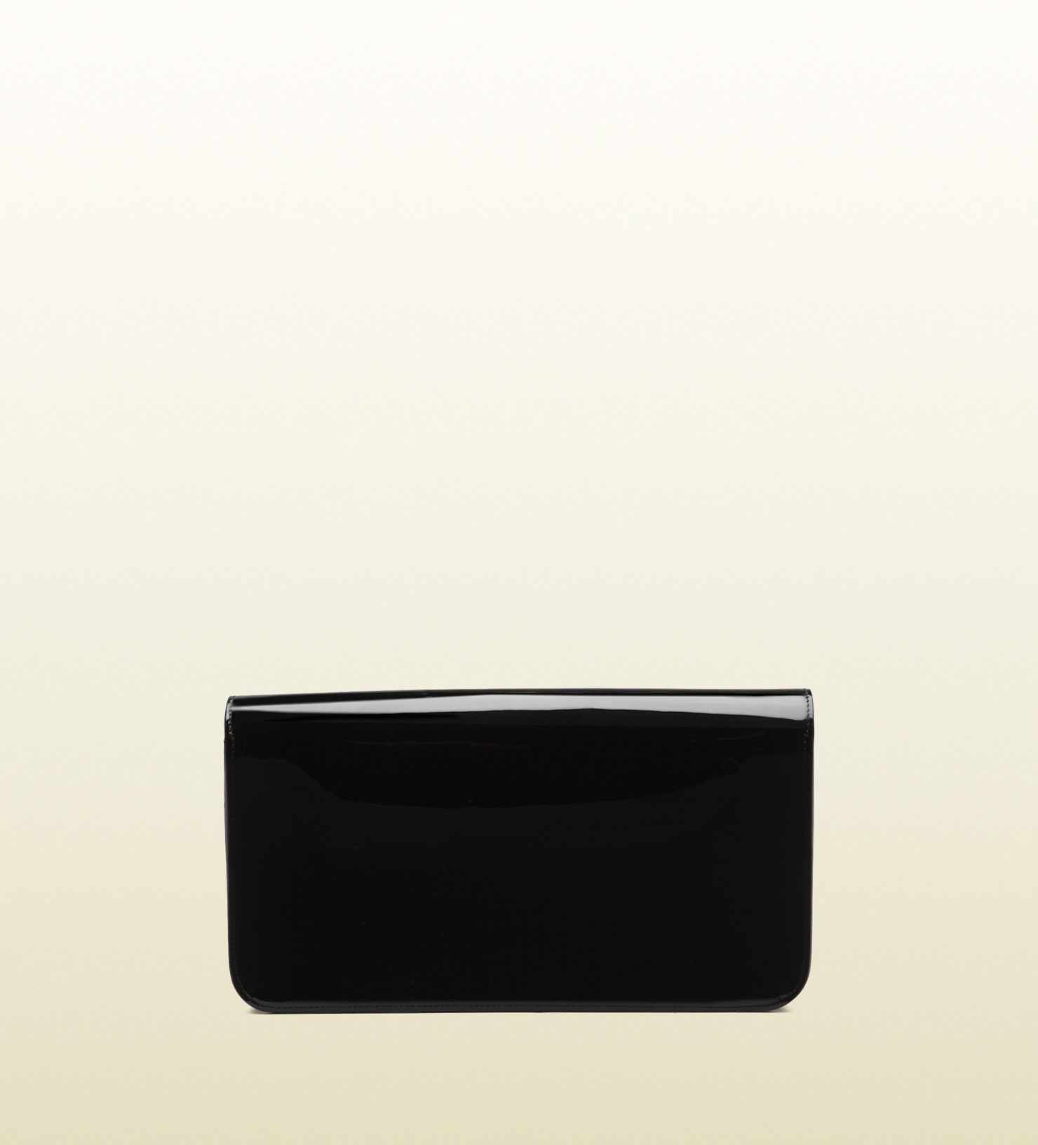 gucci black patent leather clutch