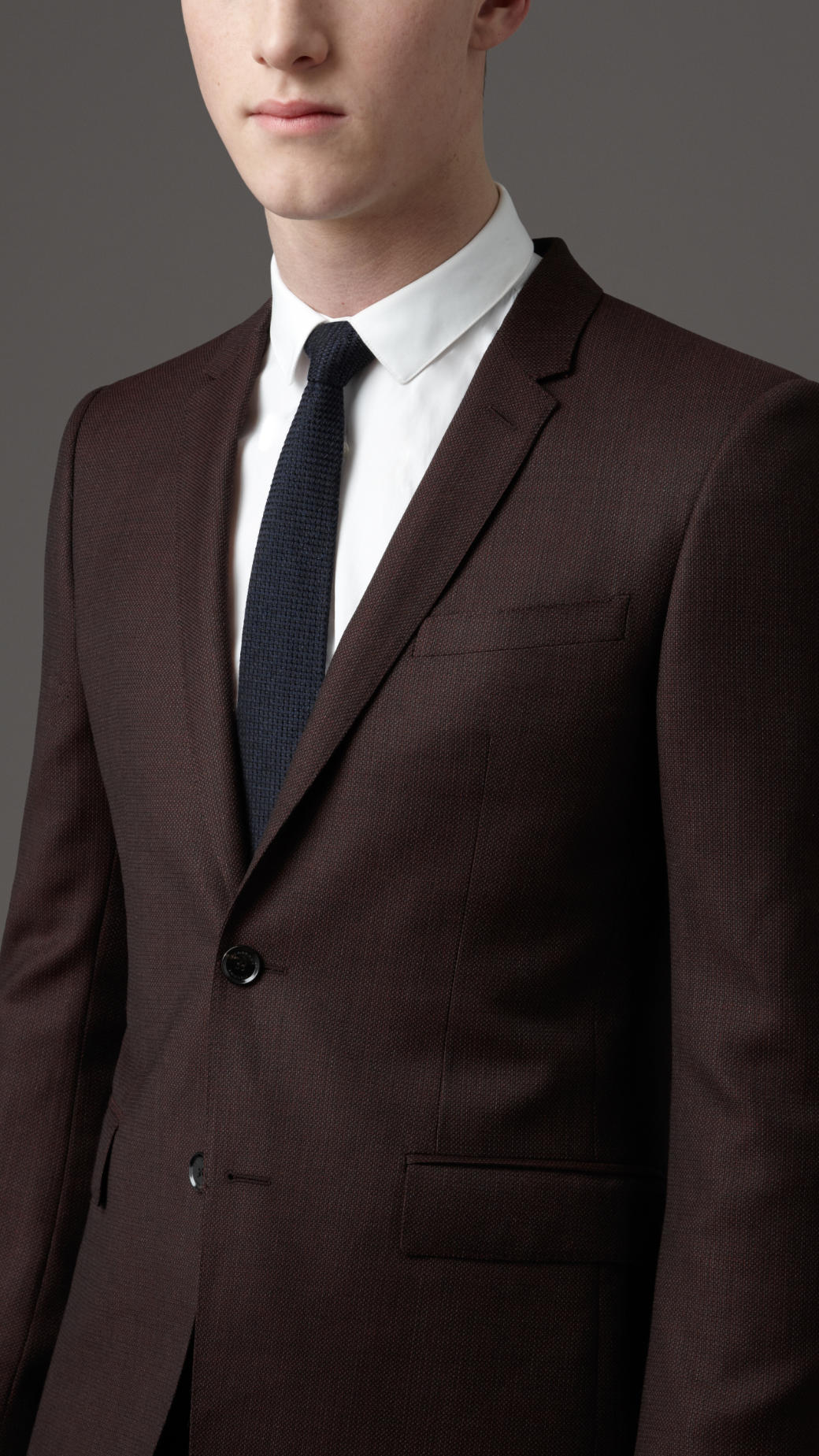 Lyst Burberry Modern Fit Birds Eye Virgin Wool Suit in Brown for Men