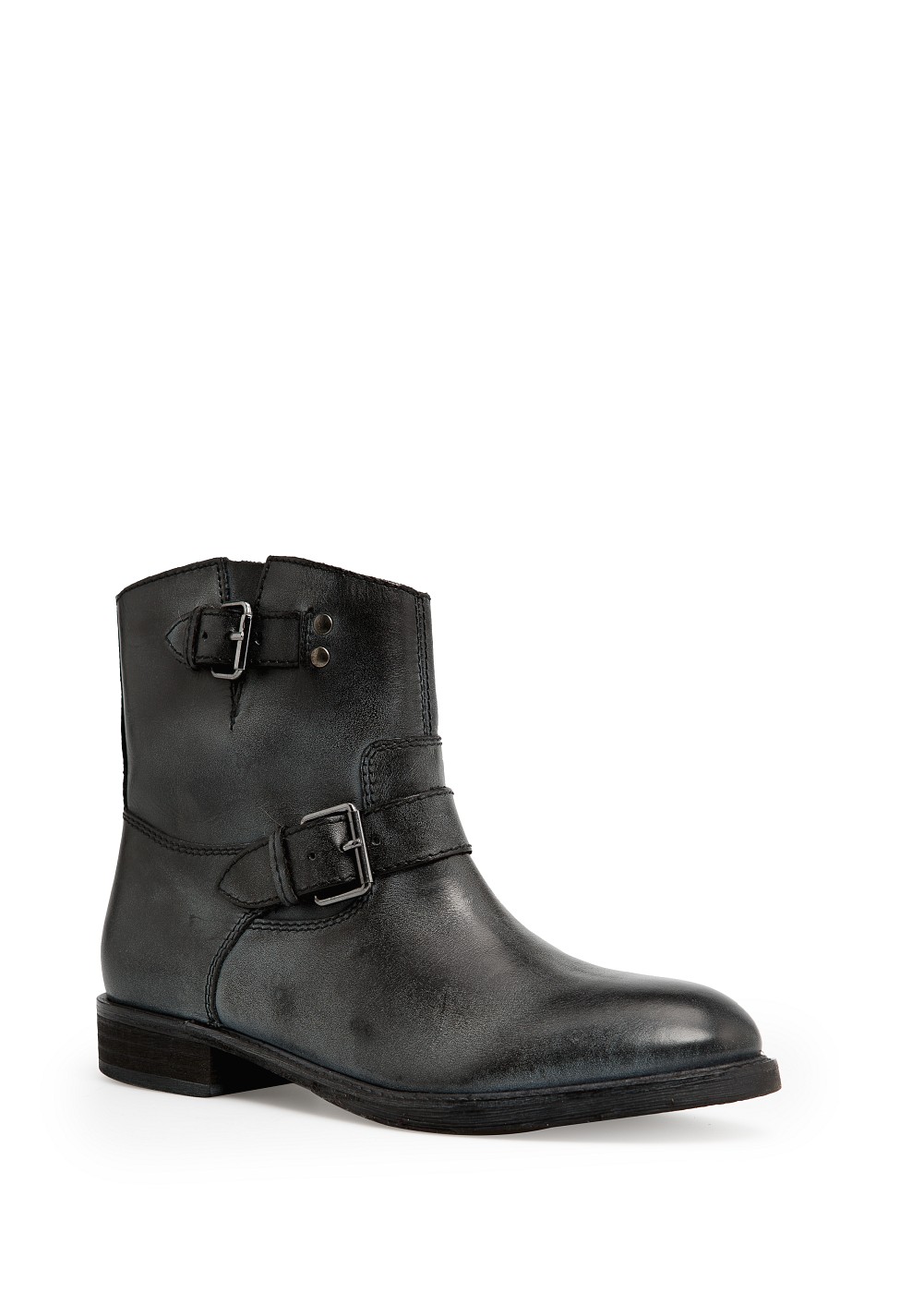 Lyst - Mango Buckle Leather Ankle Boots in Black