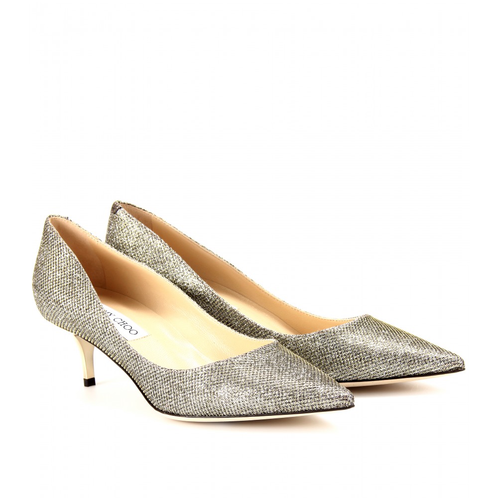 Lyst - Jimmy Choo Aza Glitter Pumps in Metallic