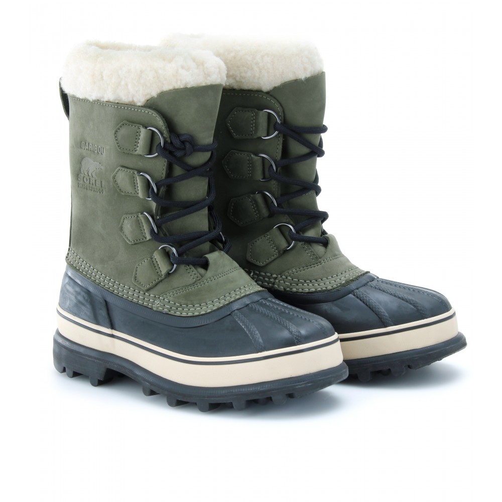 caribou genuine shearling lined waterproof duck boot