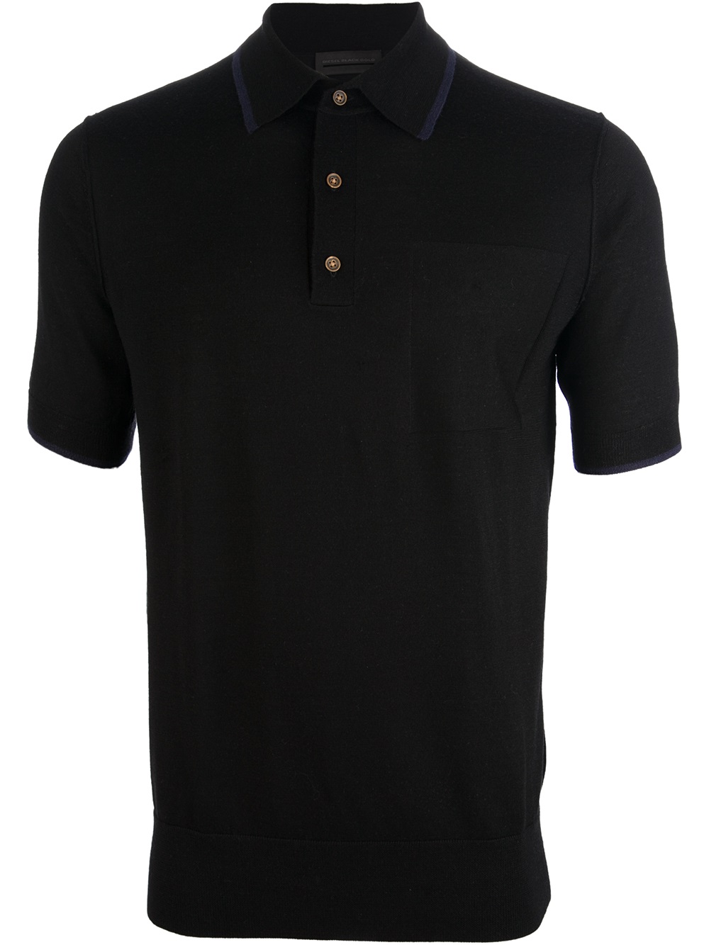 Diesel Black Gold Beta Polo Shirt in Black for Men | Lyst