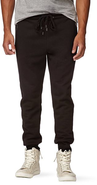 21men Zip Pocket Athletic Pants in Black for Men | Lyst