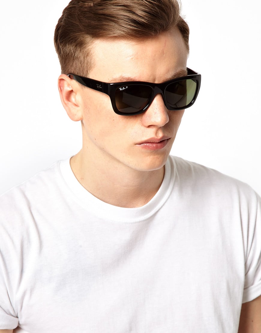 Lyst - Ray-ban Polarized Wayfarer Sunglasses in Black for Men