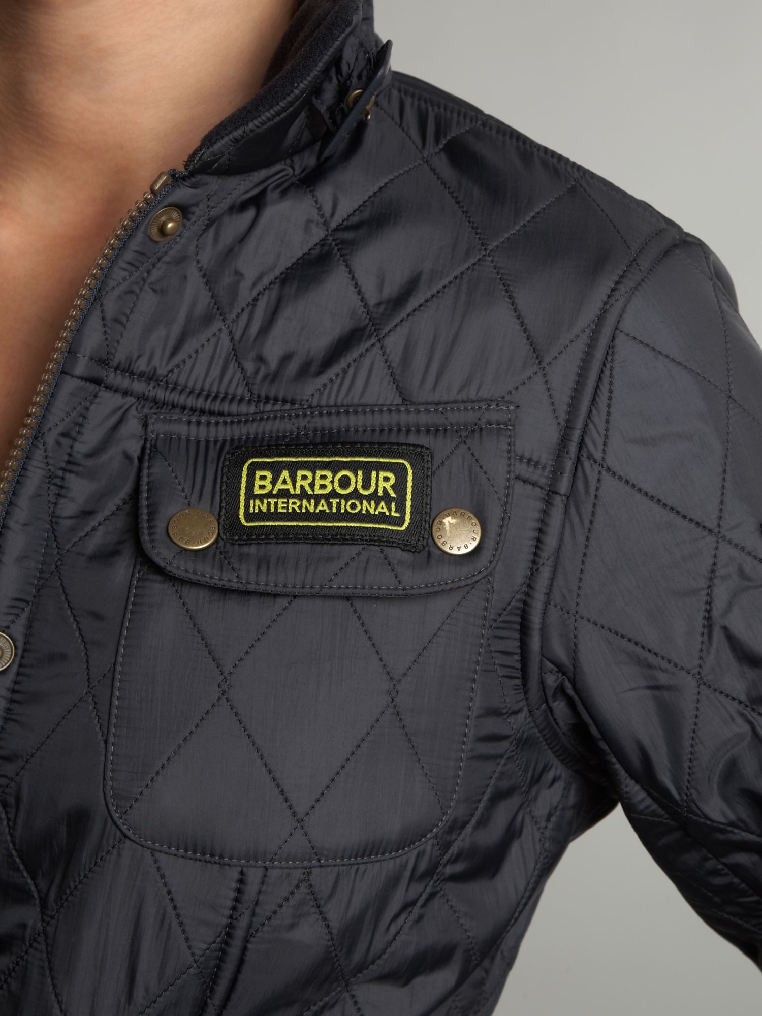 barbour international polarquilt jacket navy