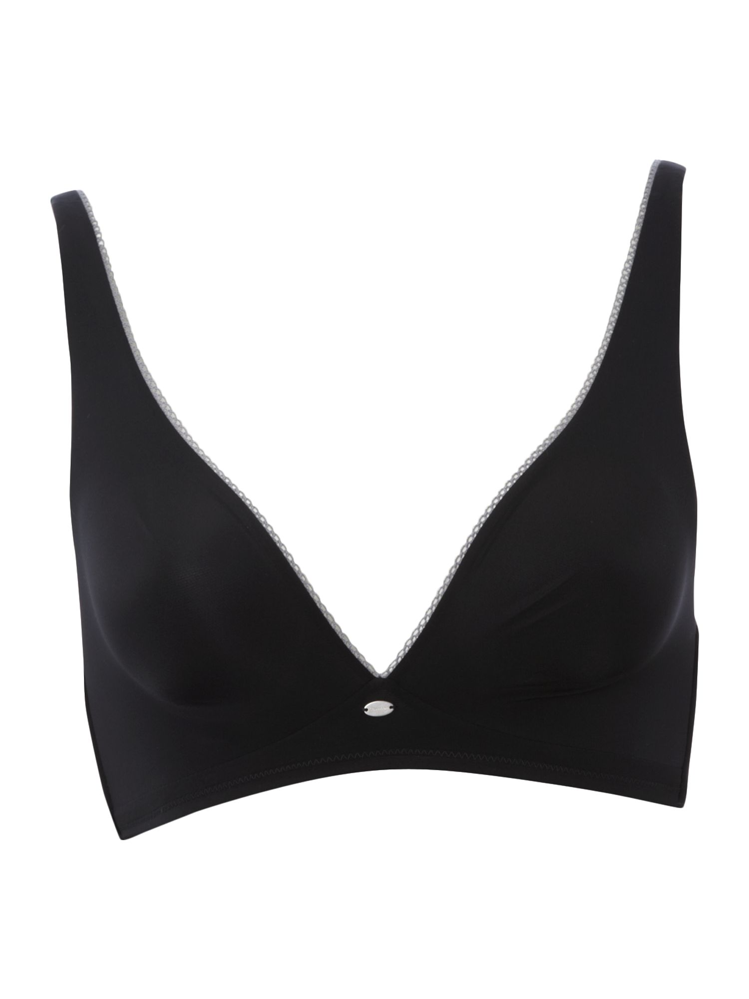 Calvin Klein Naked Glamour Wirefree Soft Cup Bra in Black | Lyst