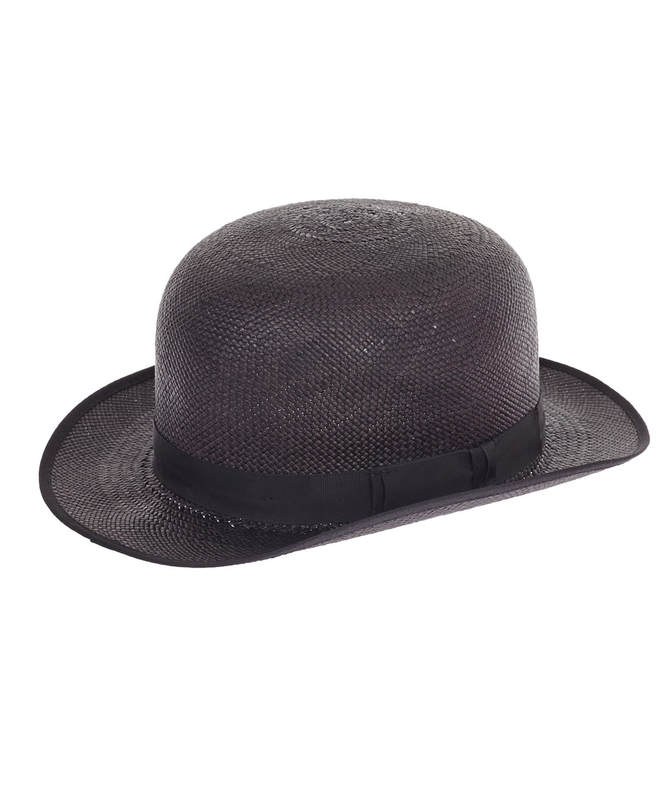 Lyst Christys' Black Panama Straw Bowler Hat in Black