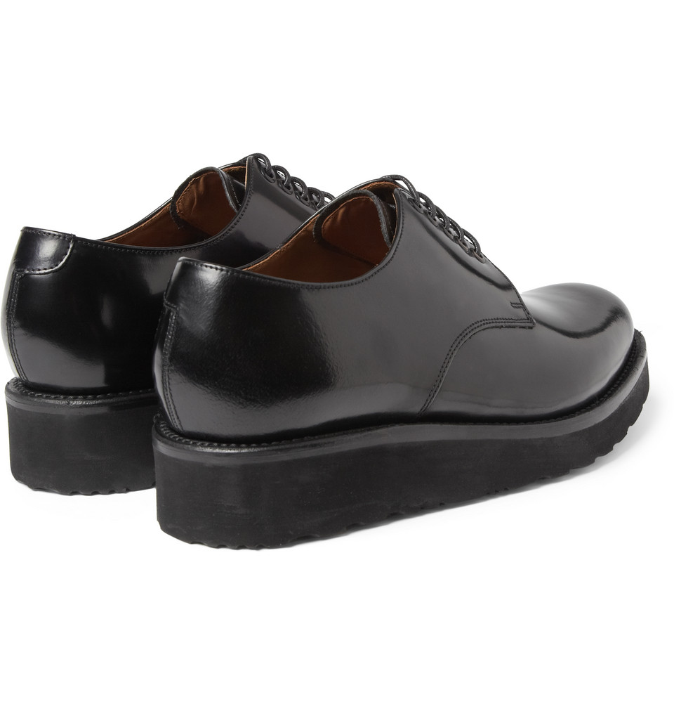 Lyst - Foot the coacher Finbar Wedgesole Leather Derby Shoes in Black ...