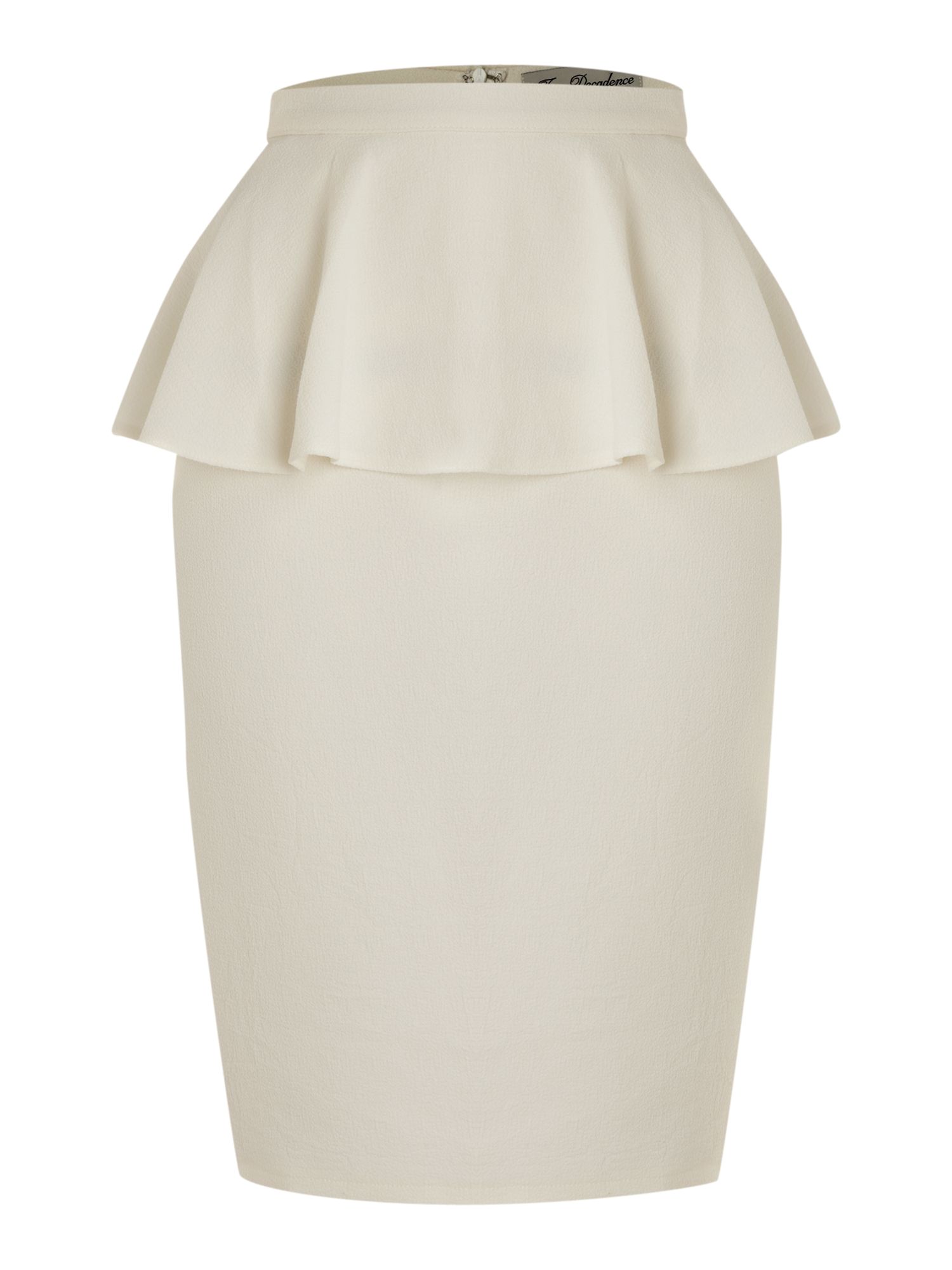 True decadence Peplum Pencil Skirt in White | Lyst