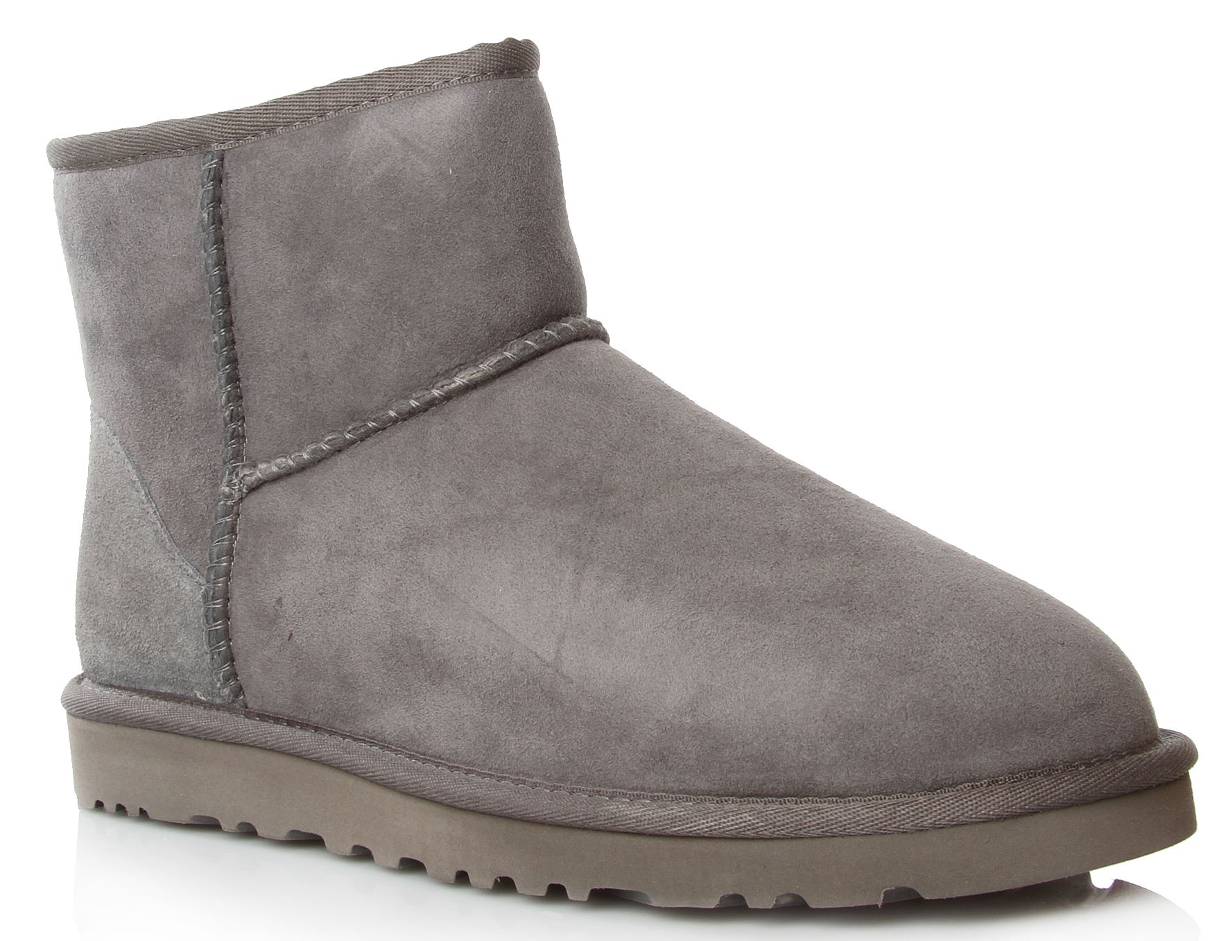 mini fluff uggs grey