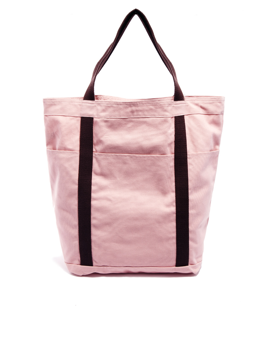 American apparel Canvas Tote Bag in Pink | Lyst
