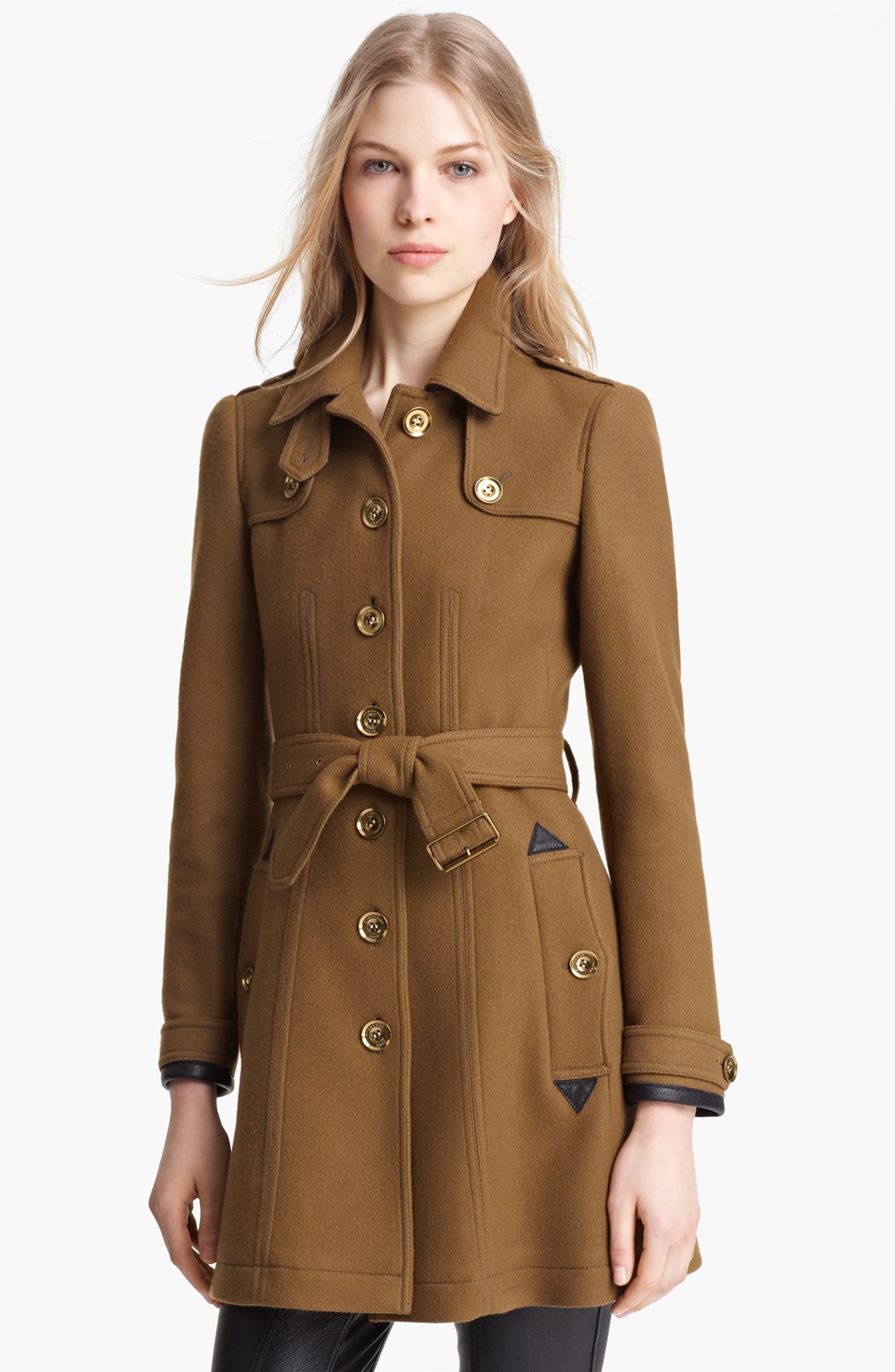 Burberry Brit Didmoore Single Breasted Coat in Khaki (Olive Brown) | Lyst