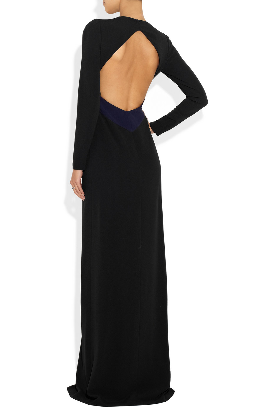 Burberry prorsum Openback Crepe Gown in Black | Lyst