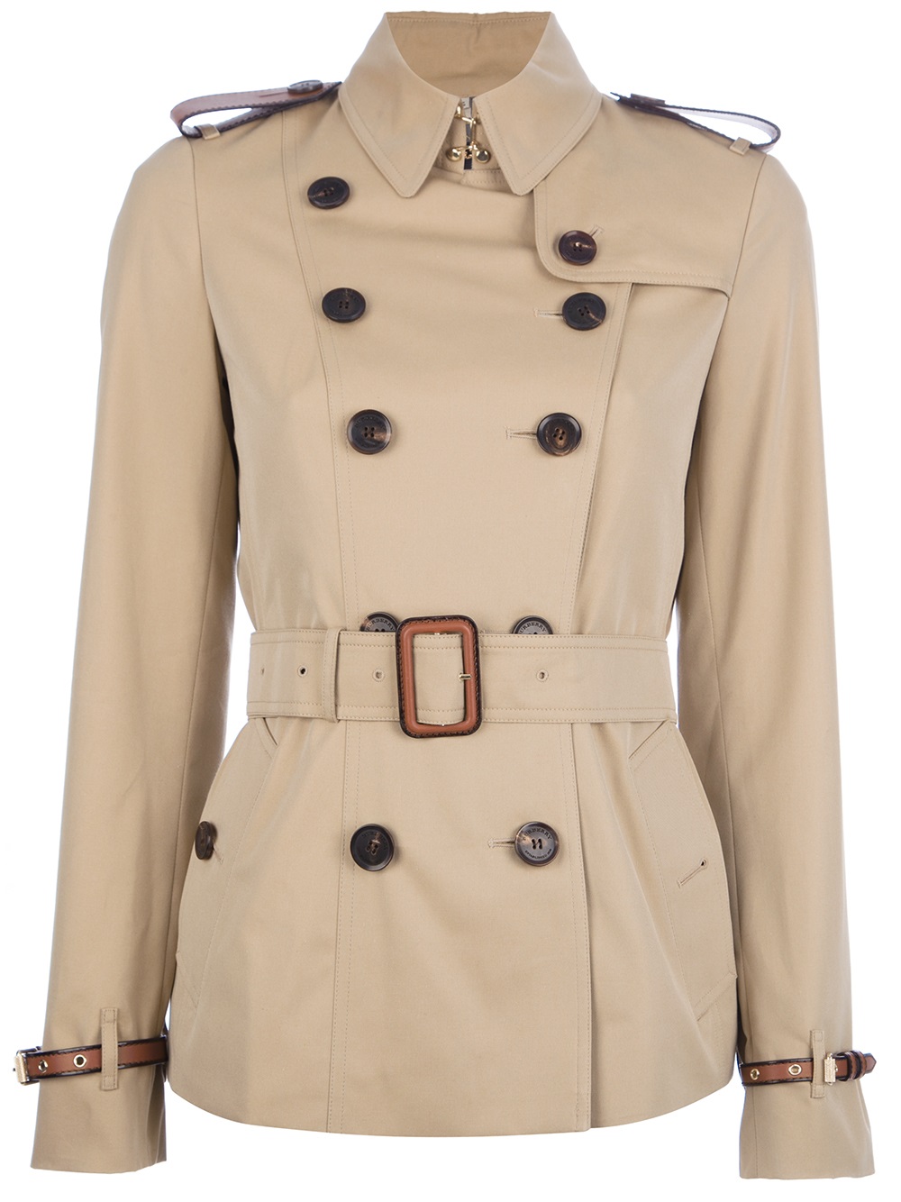 Burberry Brit Short Belted Trench Coat in Beige (honey) | Lyst