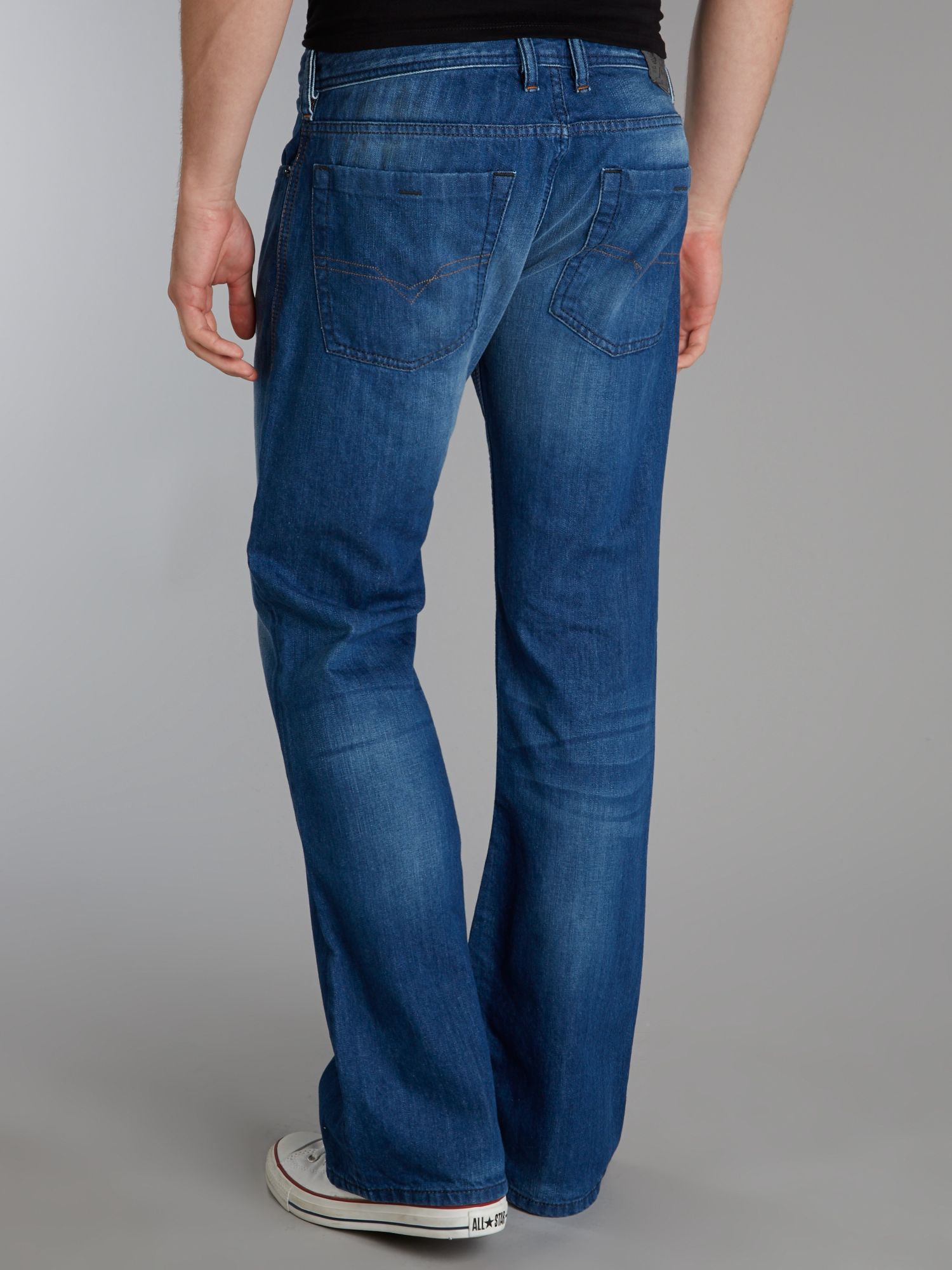 Diesel Zathan 814z Bootcut Jeans in Blue for Men | Lyst