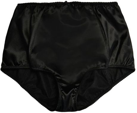 Dolce & Gabbana Satin High Waisted Knickers in Black | Lyst