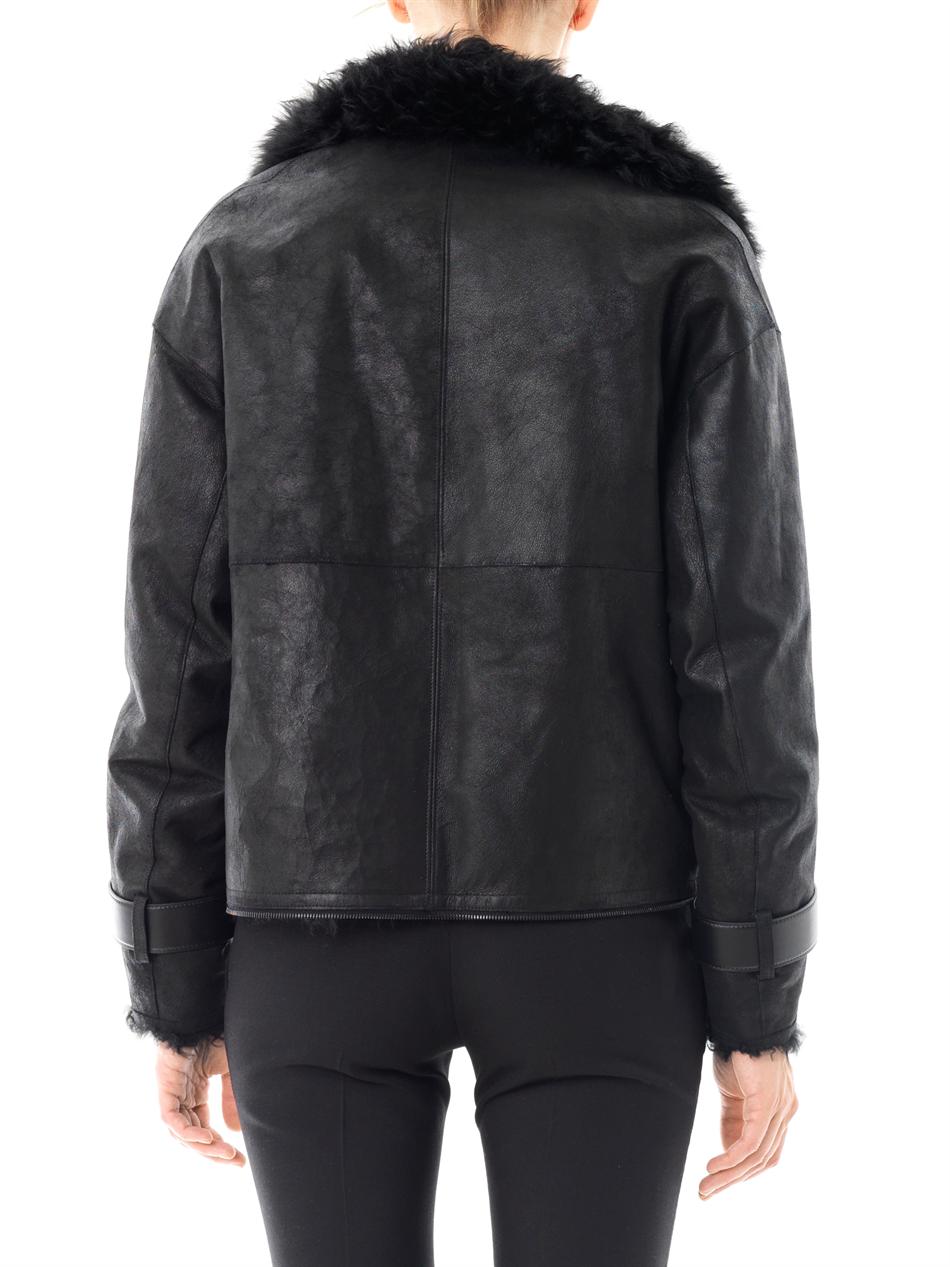 Lyst - Fendi Fur Hooded Coat in Black