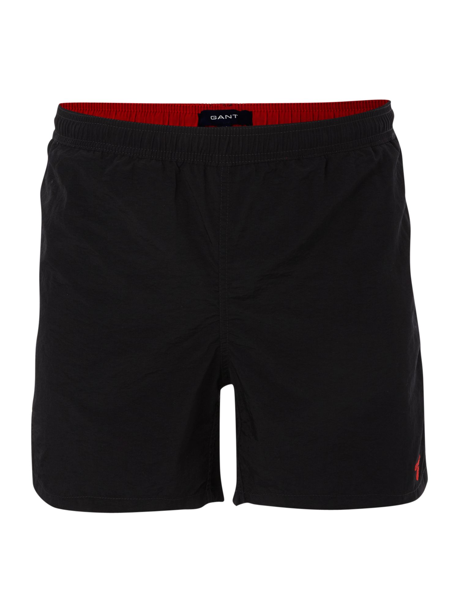 Gant Plain Boxer Swim Shorts in Black for Men | Lyst