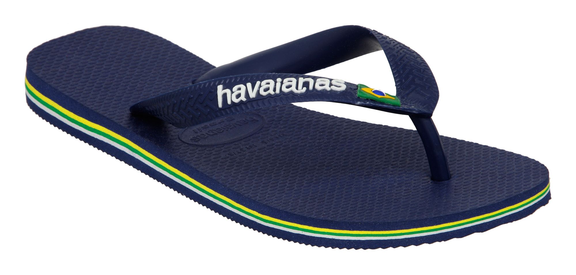 Havaianas Brasil Logo Unisex Flip Flops in Blue | Lyst