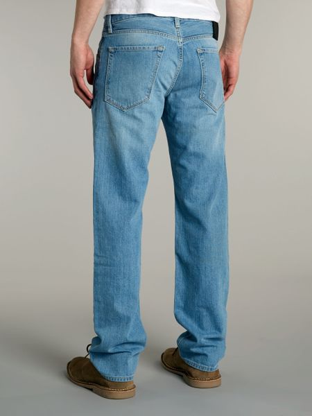 Hugo Boss Maine Light Wash Regular Straight Fit Jeans in Blue for Men ...