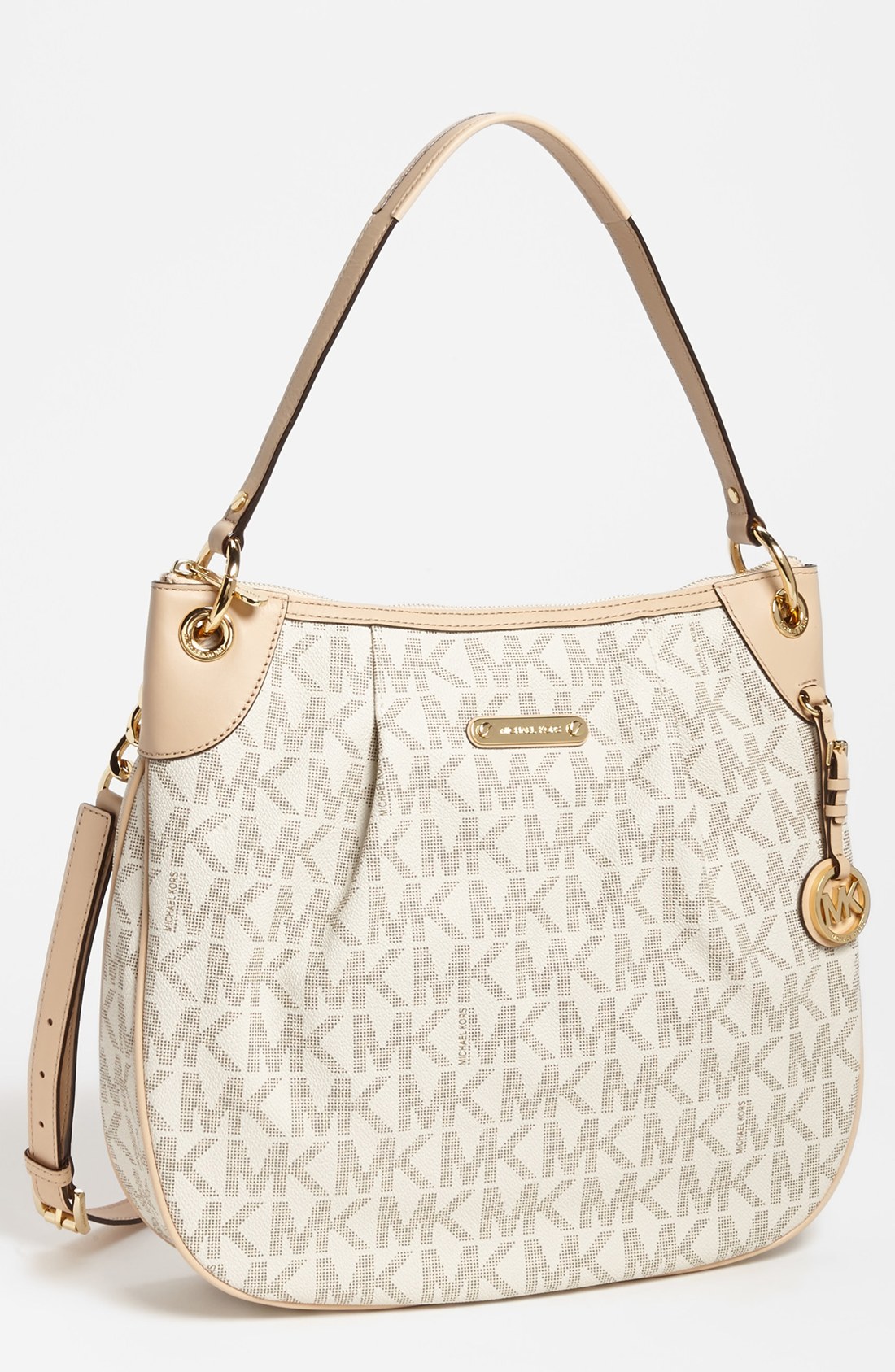 Michael michael kors Jet Set Large Shoulder Bag in Beige (Vanilla) | Lyst