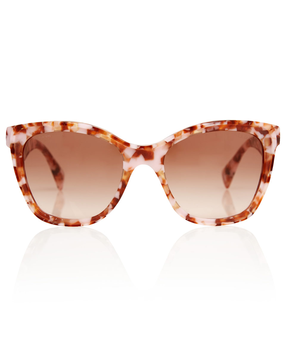 Lyst Prada Pink Square Frame Acetate Sunglasses In Pink 3340