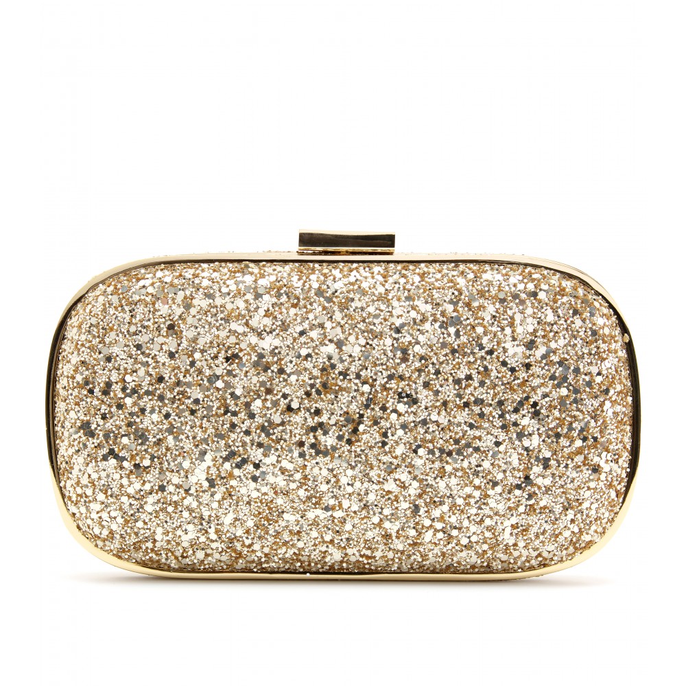 Lyst - Anya Hindmarch Marano Glitter Box Clutch in Metallic