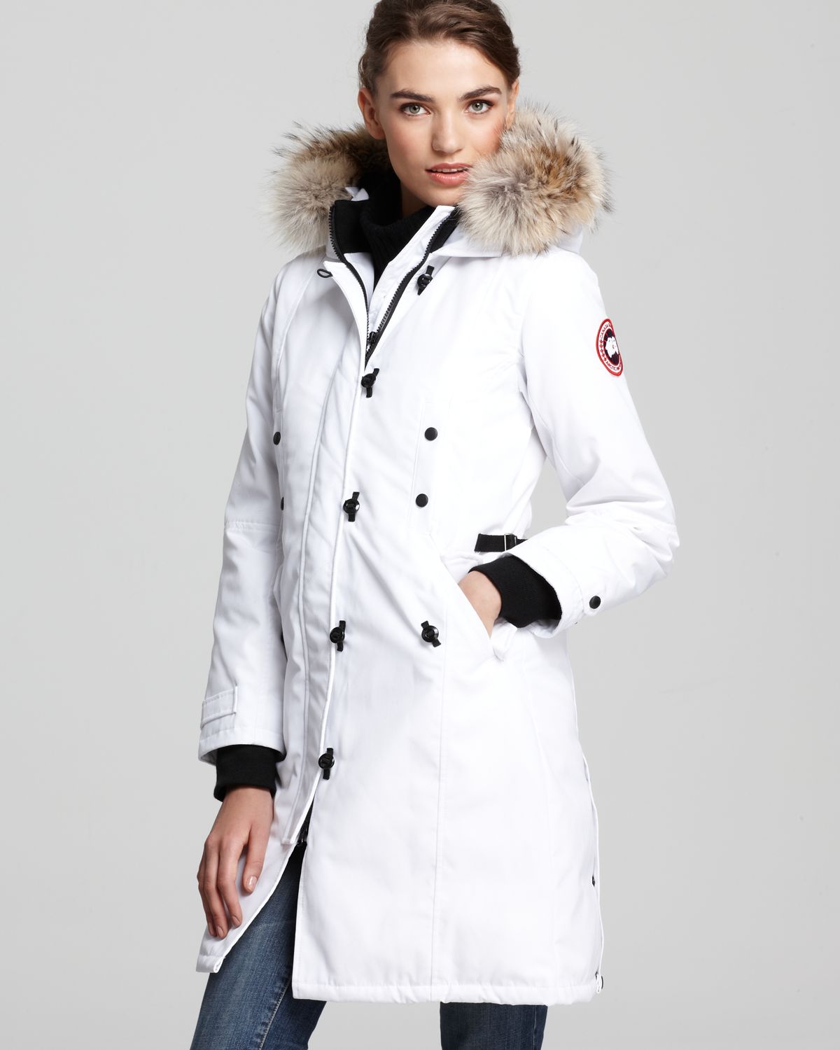 Canada Goose hats outlet price - Canada goose Kensington Parka in White | Lyst