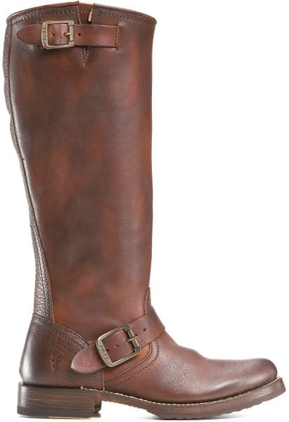 Frye Veronica Slouch Boots in Brown (Dark Brown) | Lyst