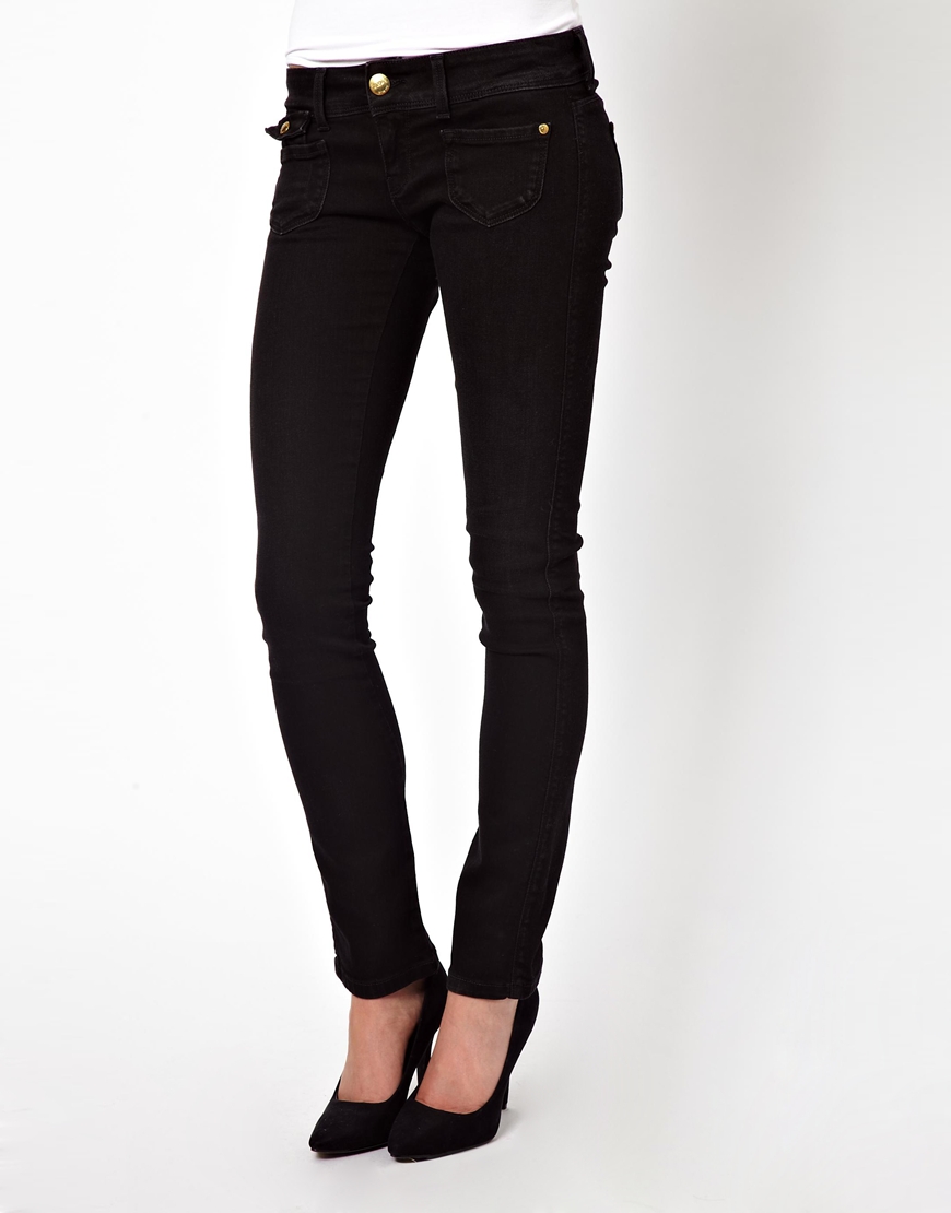 Asos Only Dark Wash Skinny Jeans in Black (Denim) | Lyst
