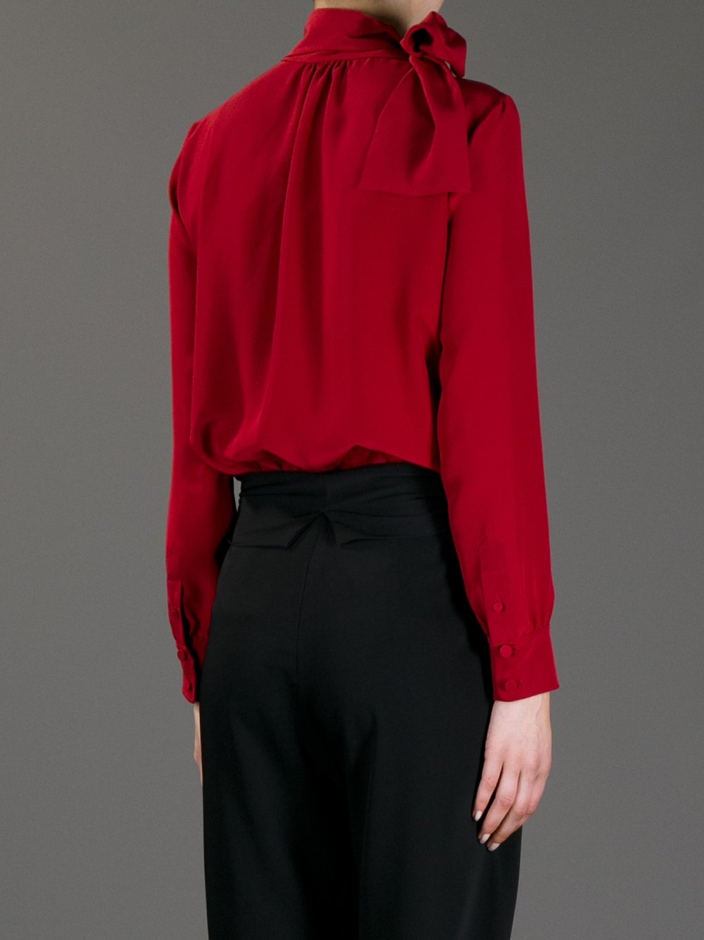 red silk blouse uk