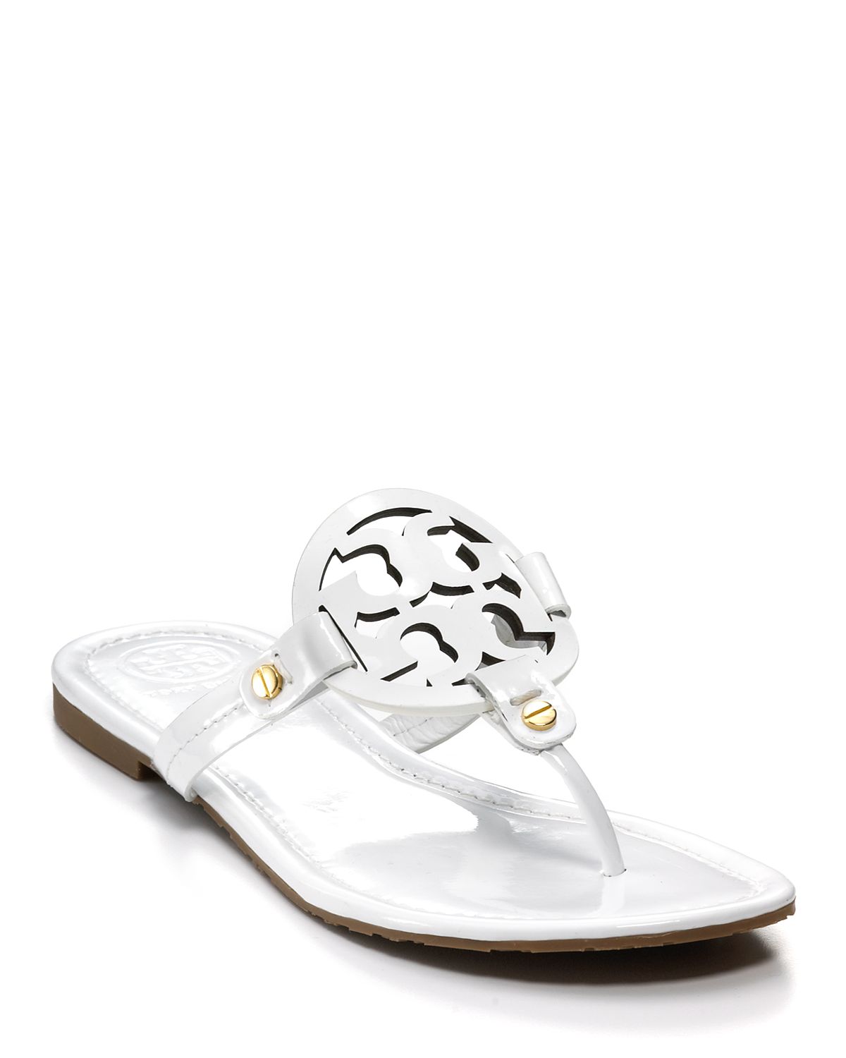 tory burch miller cloud sandals white