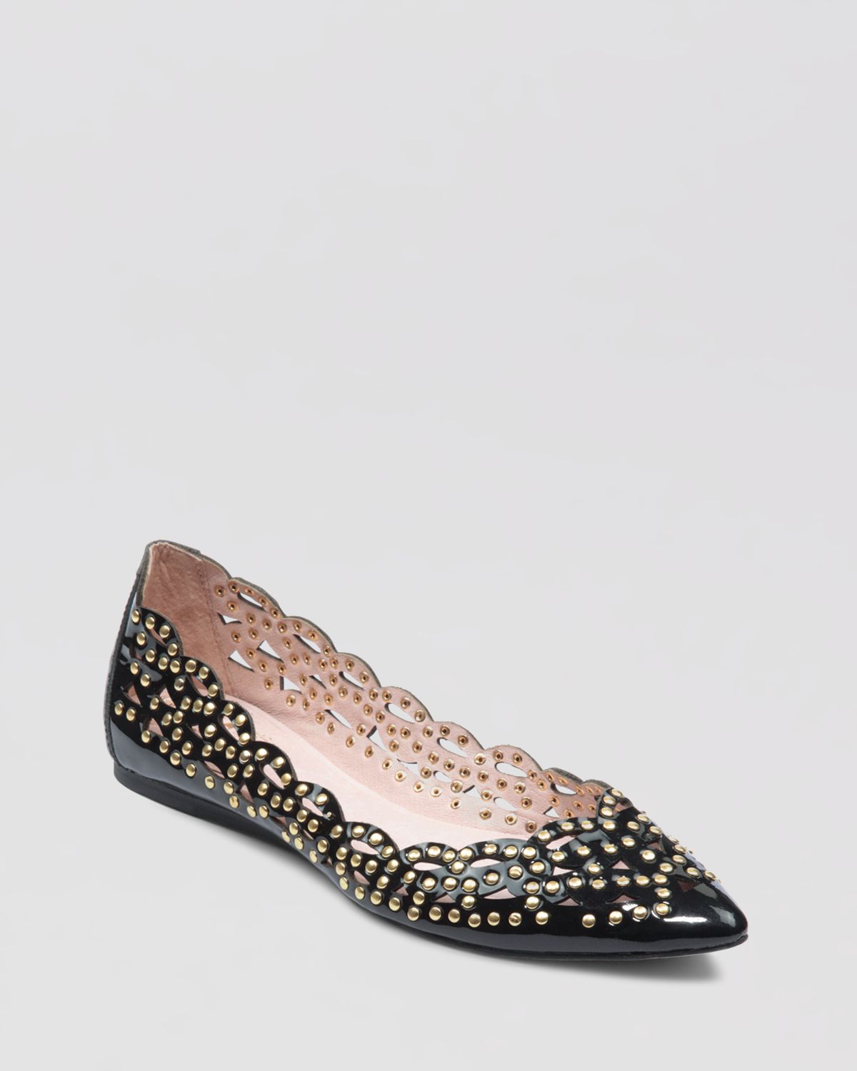 Vince Camuto Pointed Toe Ballet Flats Tamma Studded in Black | Lyst