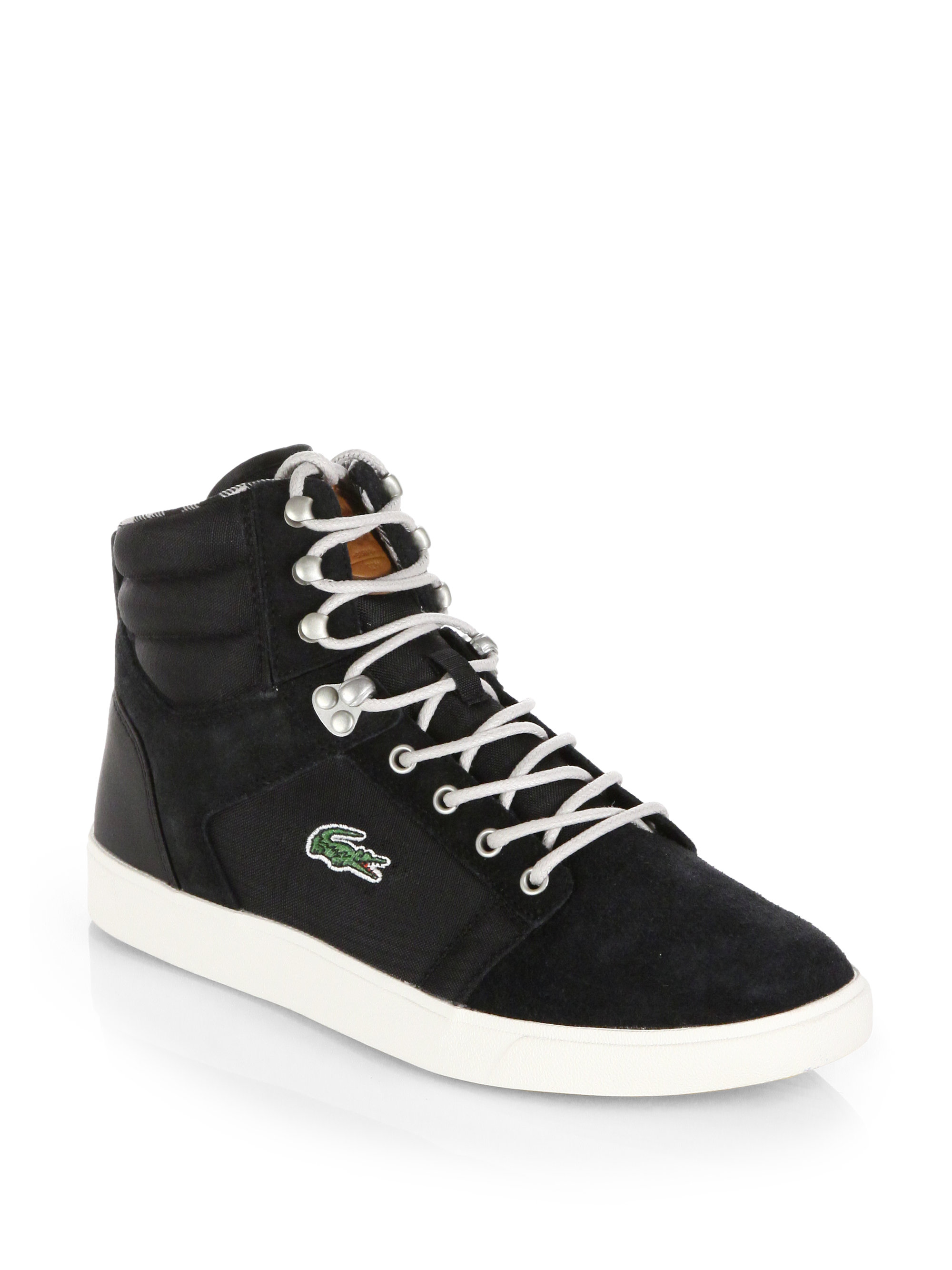 lacoste sneakers for lacoste orelle hightop sneakers in black for lyst lacoste sneakers for lacoste orelle hightop sneakers in black for lyst