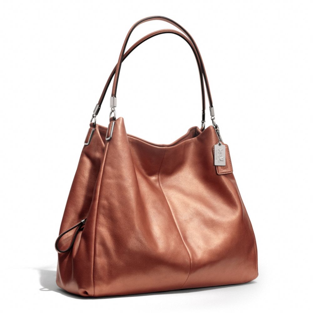 Lyst Coach Madison Phoebe Shoulder Bag In Metallic Leather Gallery Women S Coach Madison