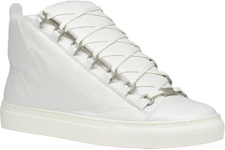 balenciaga white high top sneakers