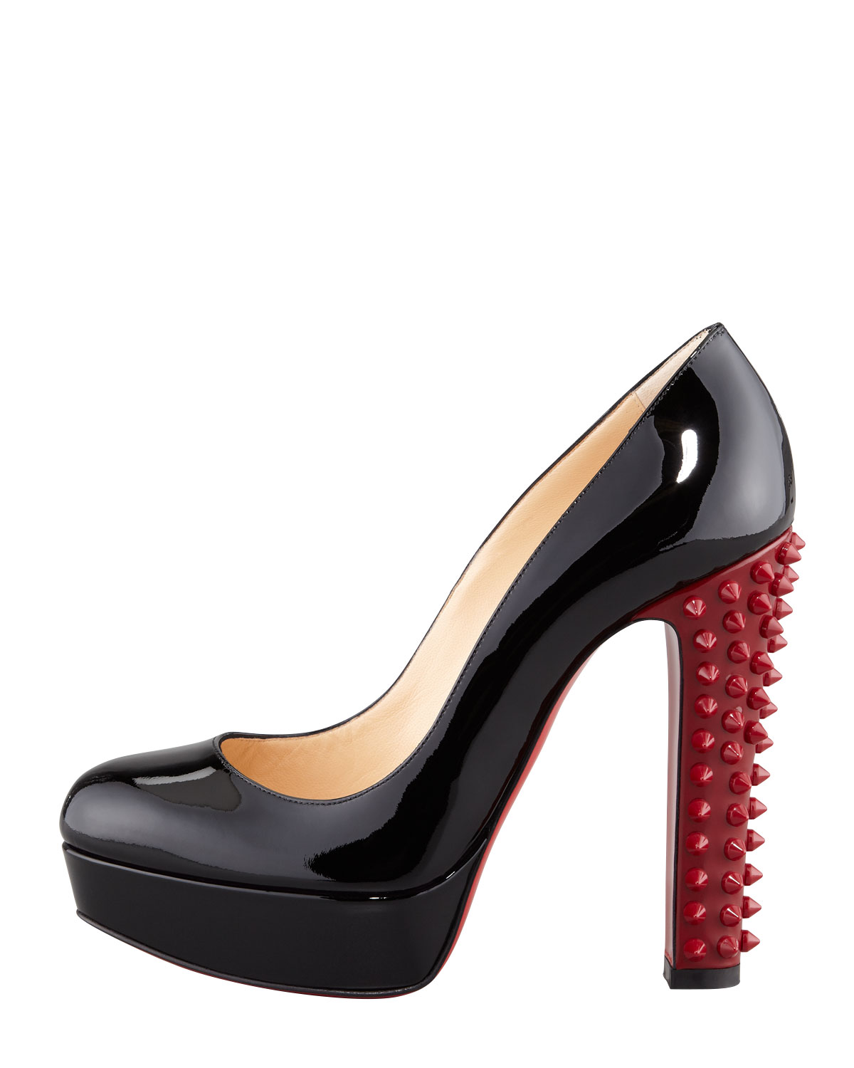 Christian louboutin Taclou Spikeheel Redsole Platform Pump Black ...