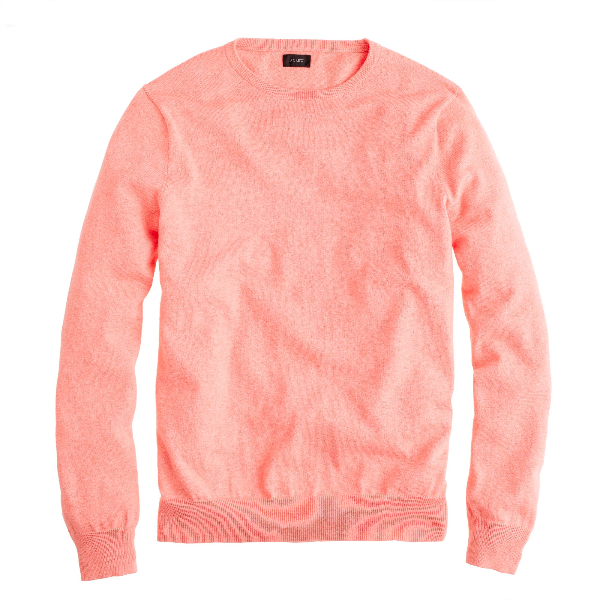 Lyst - J.Crew Cotton Cashmere Crewneck Sweater in Pink for Men
