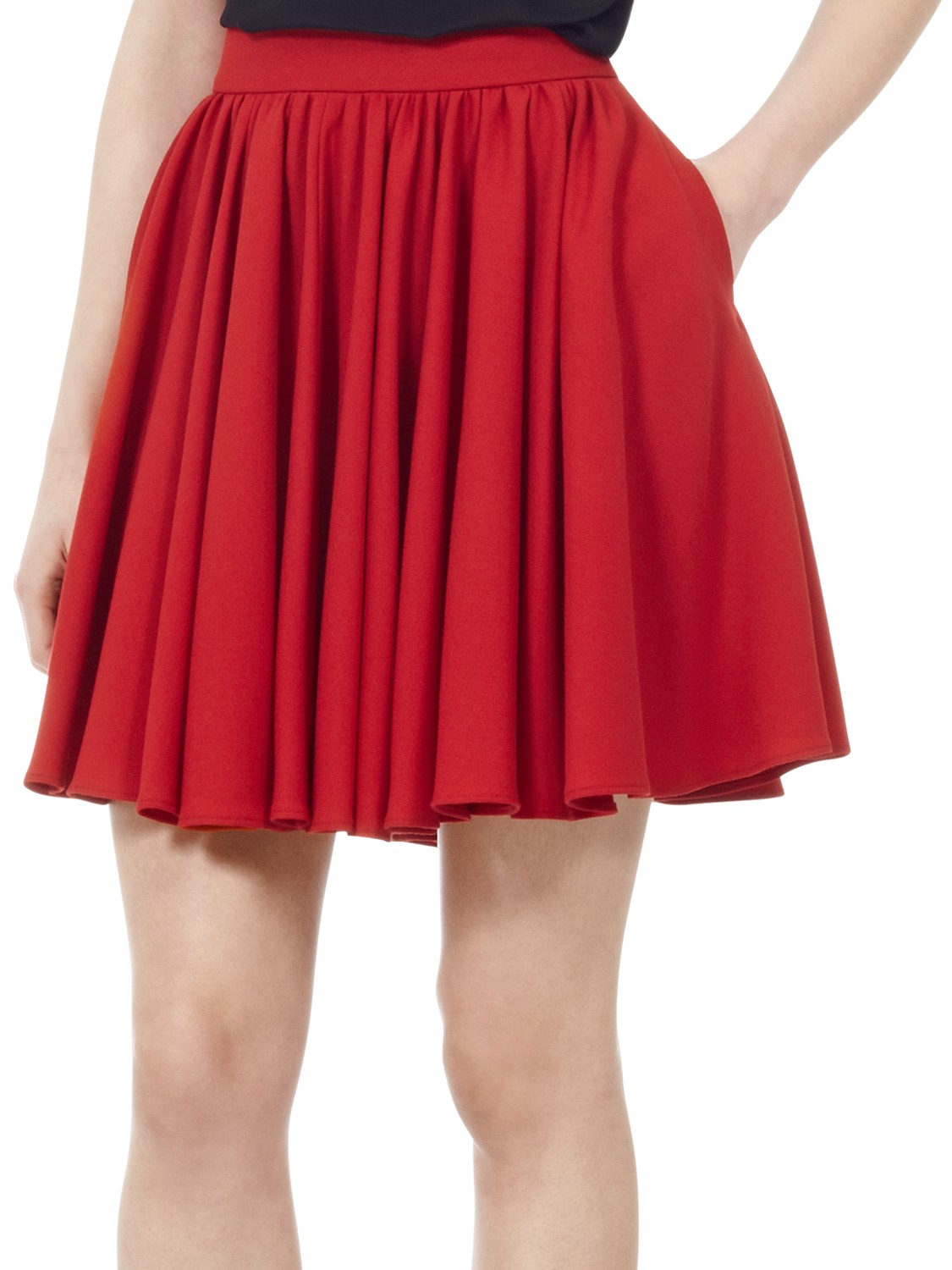 Reiss Alana Full Gathered Skirt in Red | Lyst