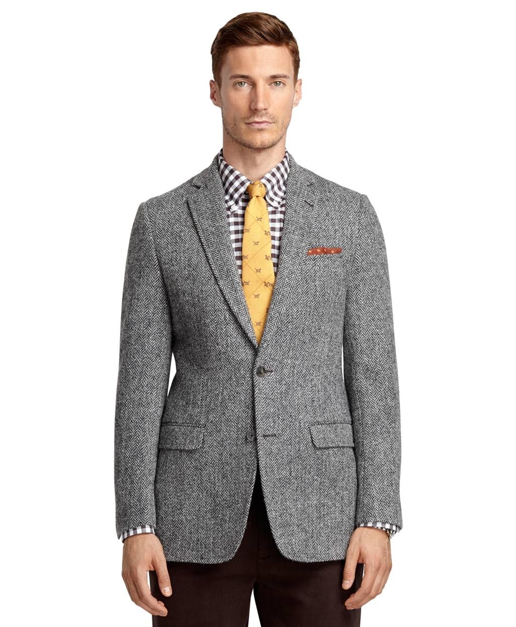 Lyst - Brooks Brothers Fitzgerald Fit Harris Tweed Herringbone Sport ...