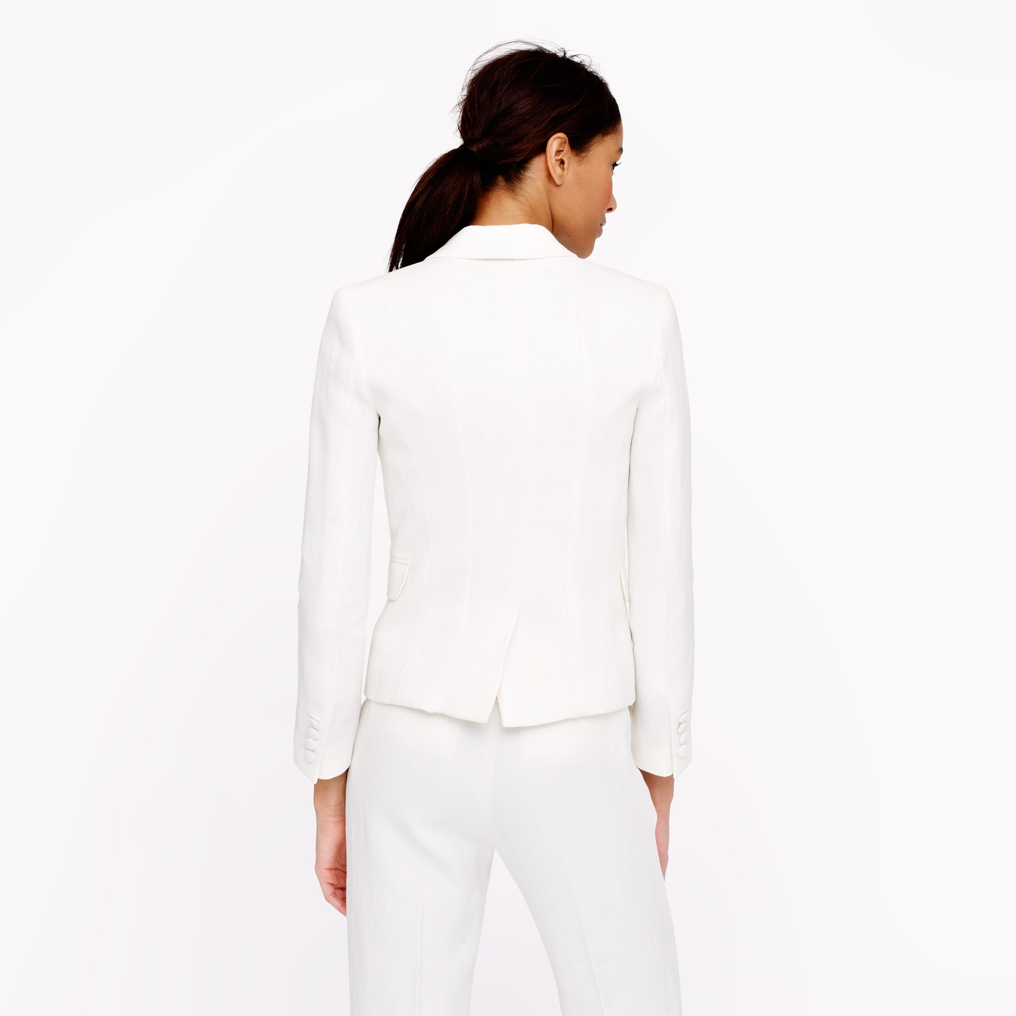 Lyst - J.Crew Collection Tuxedo Jacket in Italian Linen in White