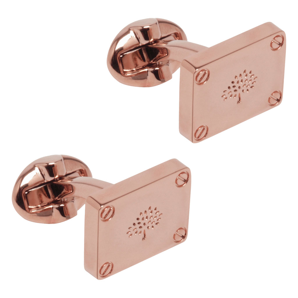 Lyst Mulberry Rectangular Plaque Cufflinks in Metallic for Men