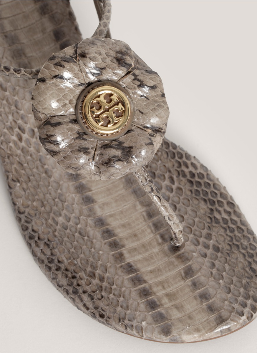 tory burch sandals snake skin