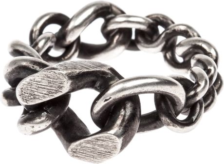 Werkstatt:münchen Mixed Chain Ring in Silver for Men (black) | Lyst
