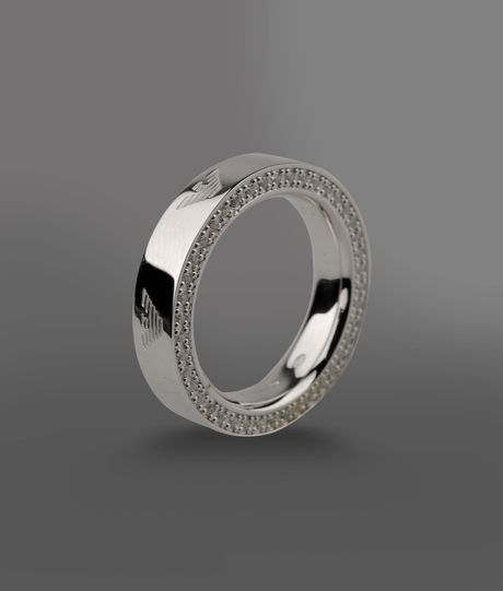 Emporio Armani Ring in Silver | Lyst