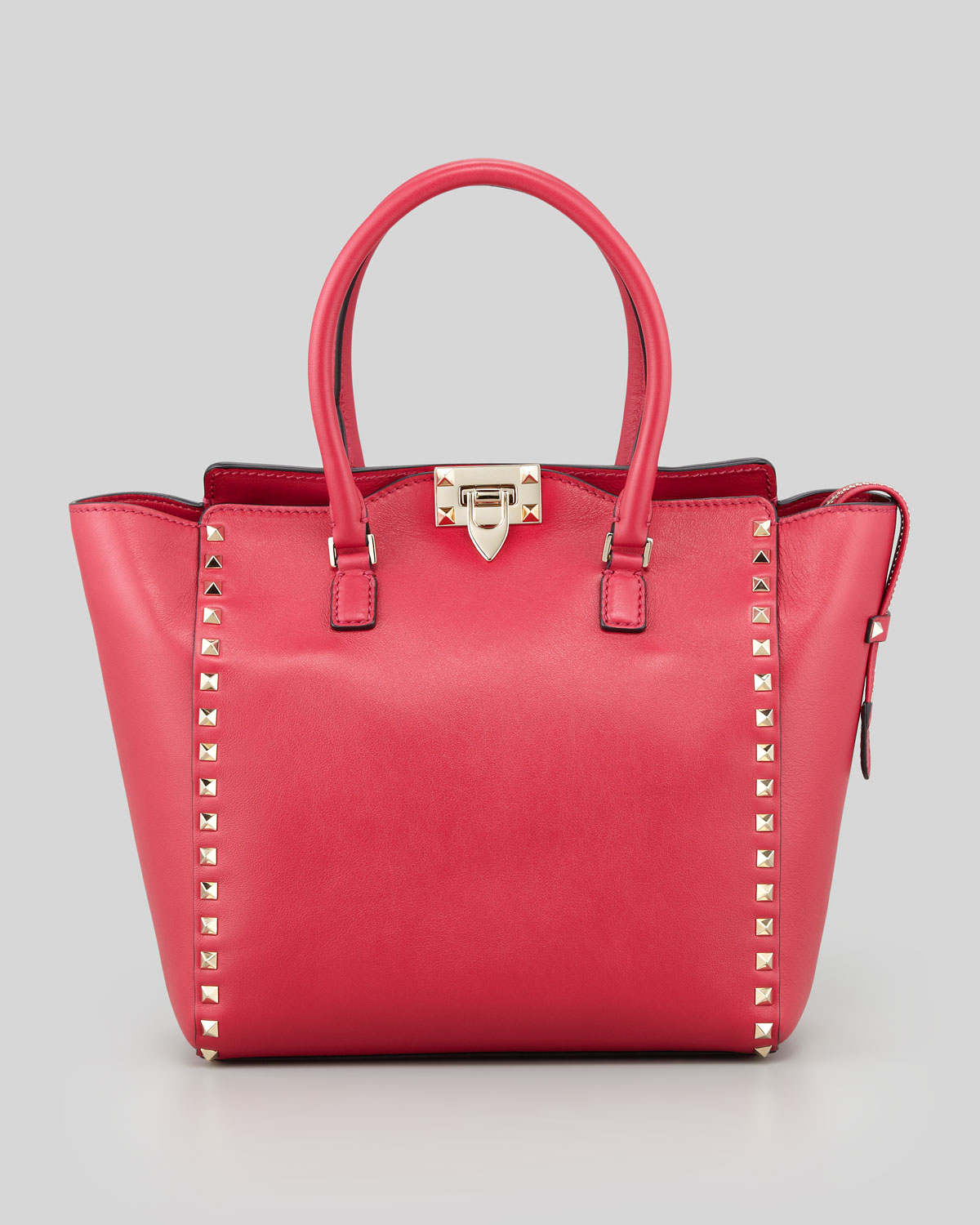 Valentino Rockstud Doublehandle Shoulder Tote Bag Pink in Pink | Lyst