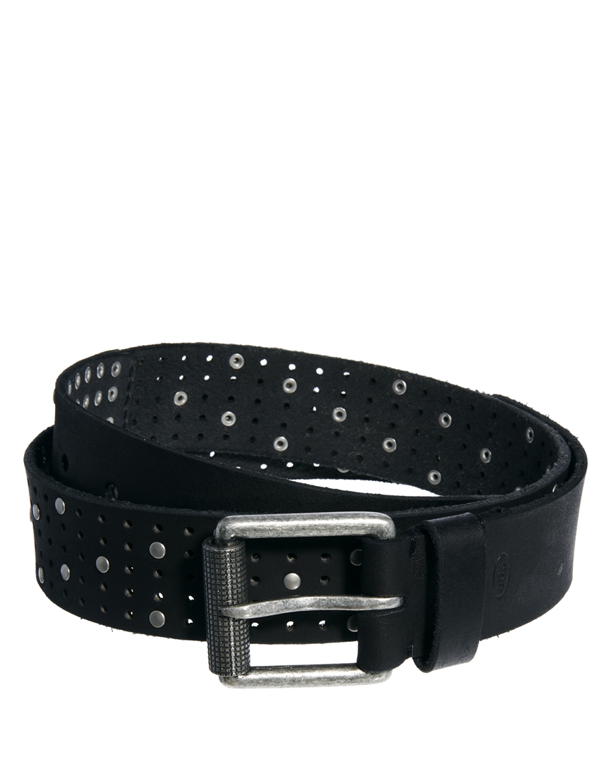 Esprit Studded Leather Belt in Black for Men | Lyst