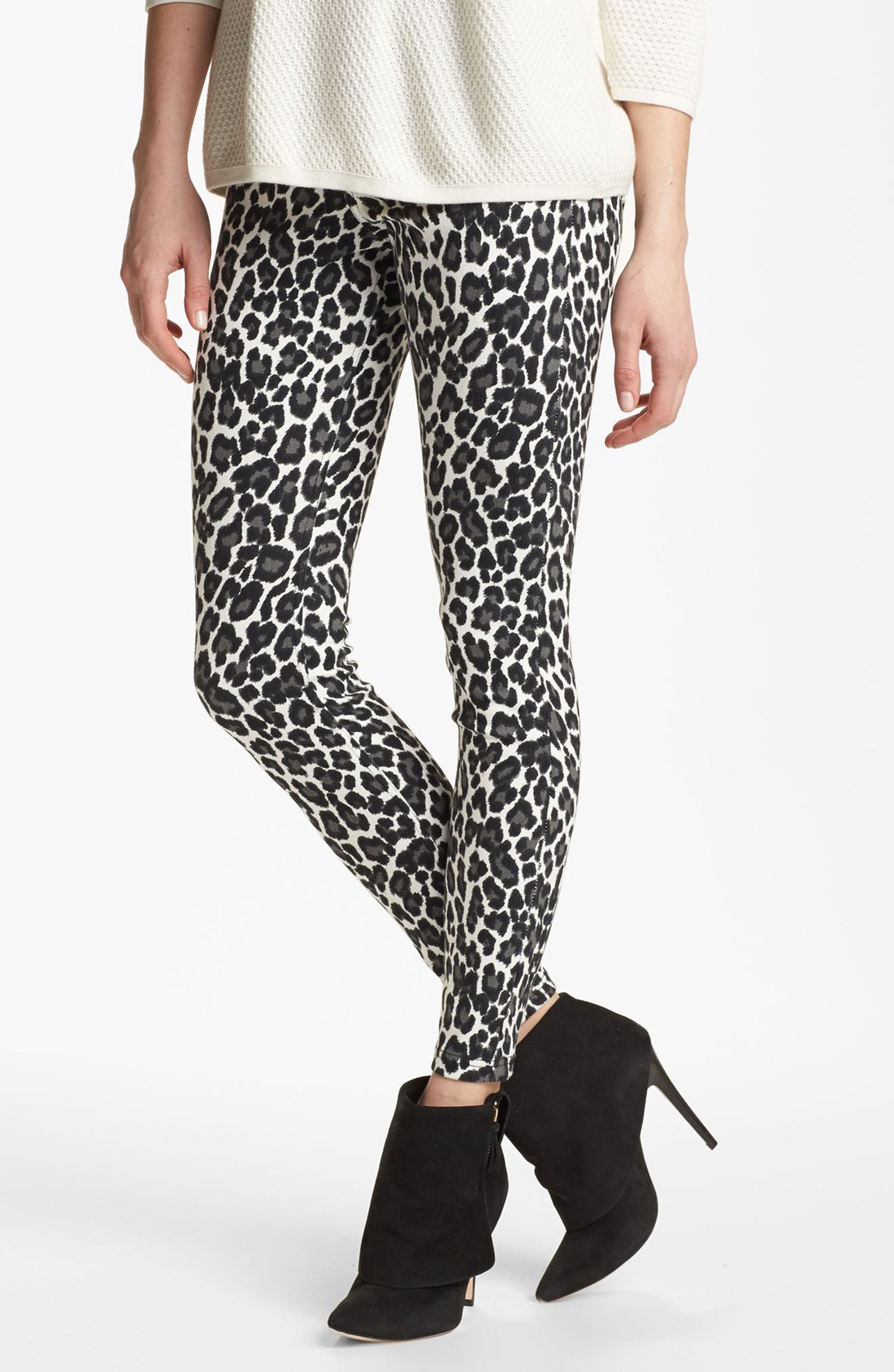 Hue Black Leopard Print Denim Leggings Product 1 11988424 790772610 