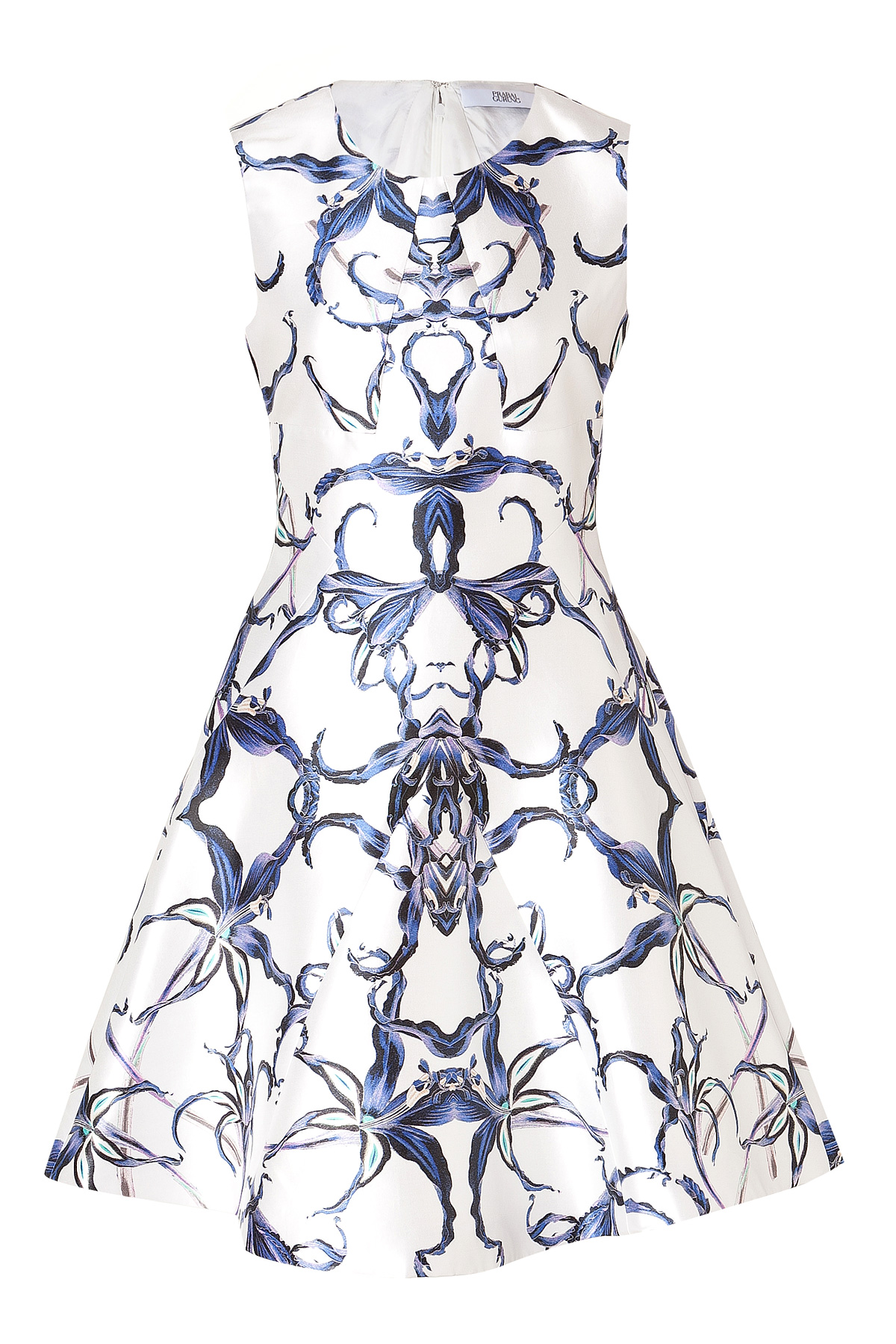 Prabal gurung Silkcotton Mirror Print Dress in White Lyst